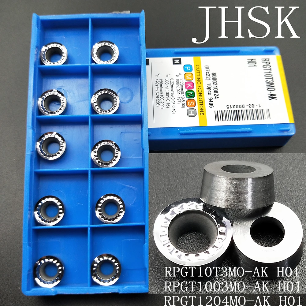 10× R6 milling insert RPGT1204MO-AK H01 Used for Aluminum RPGT1204M0