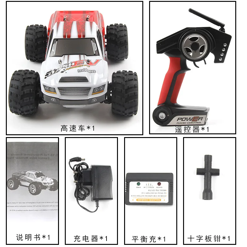Обновленная модель WLtoys Игрушечная машина монстр с трансмиттером на 4WD 1:18 RC