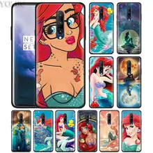Little Mermaid Ariel princess Phone Case for Oneplus 7 7Pro 6 6T Oneplus 7 Pro 6T Black Silicone Soft Case Cover