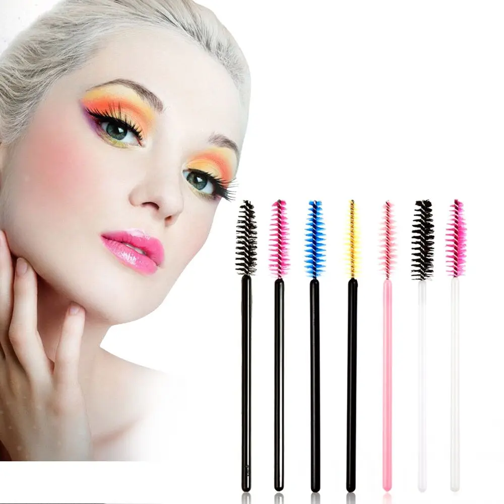 

50 Pcs/Pack Makeup Brush Disposable Eyelash One-Off Extension Mascara Wand Applicator Eyelash Comb Make up Brush Tool