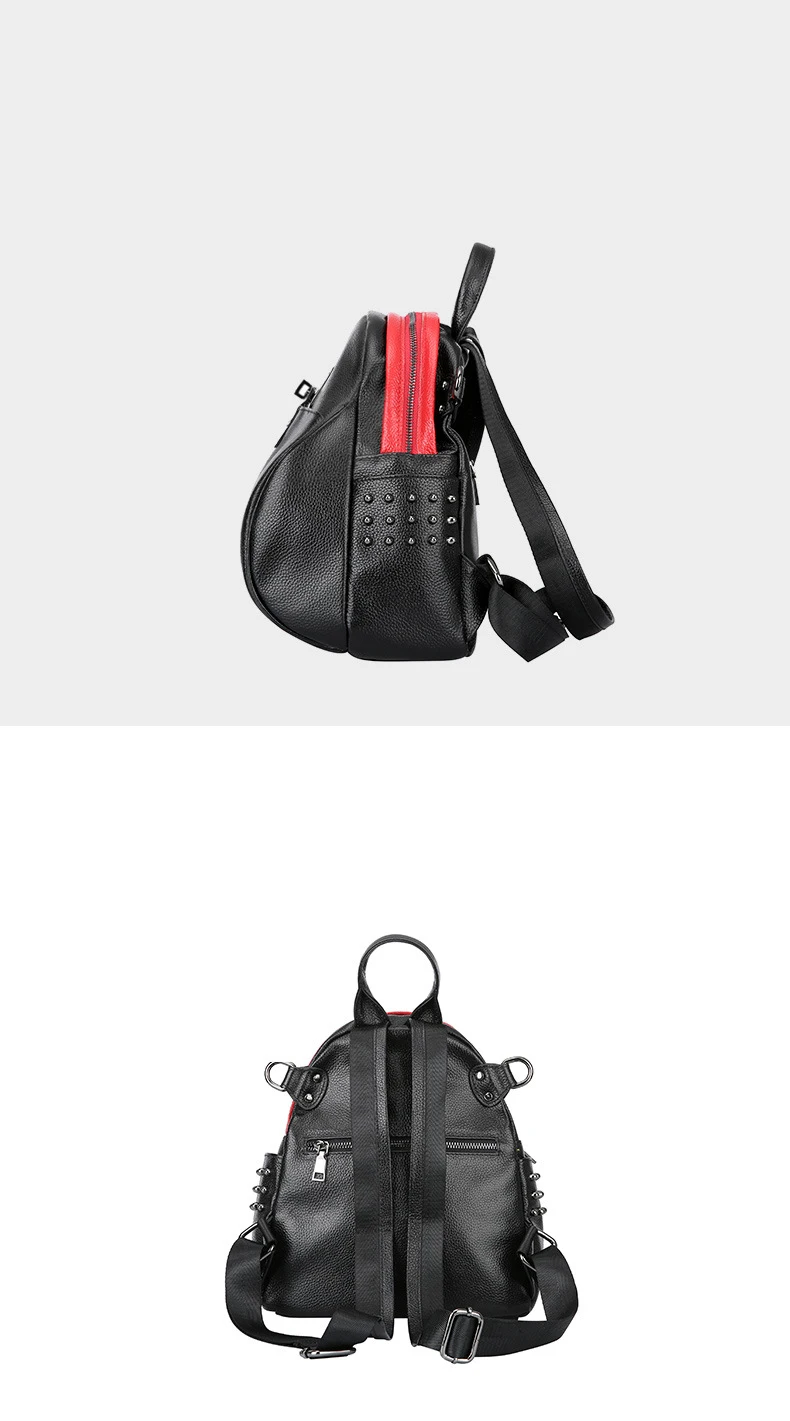 Women genuine leather backpack 15