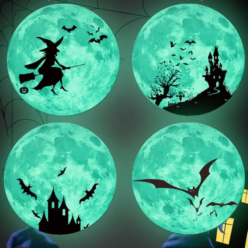 

Luminous Stickers Halloween Voyeur Eyes Glow in the dark Stickers Personality Creative Removable Carved Luminous Stickers