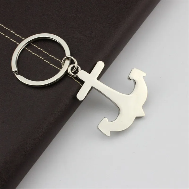 Metal anchor keychain classic style key rings novelty item fashion key
