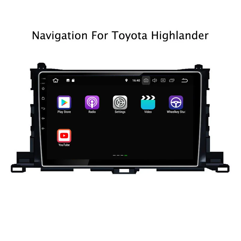 Sale 10.1Inch PX30 Android 9.0 Car DVD Multimedia Player For Toyota Highlander 2015-2018 GPS Navigation Radio Stereo Audio 3