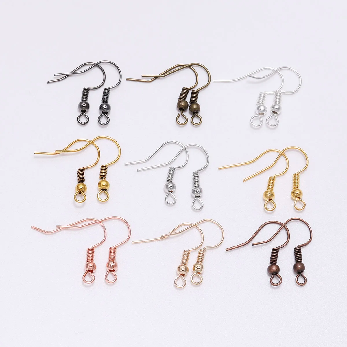 100pcs/lot 20*17mm 10 Color Iron Bead Charms Earring Wires With Ear Hook Earrings Clasp Findings Supplies For Jewelry Making DIY|Jewelry Findings & Components| | - AliExpress