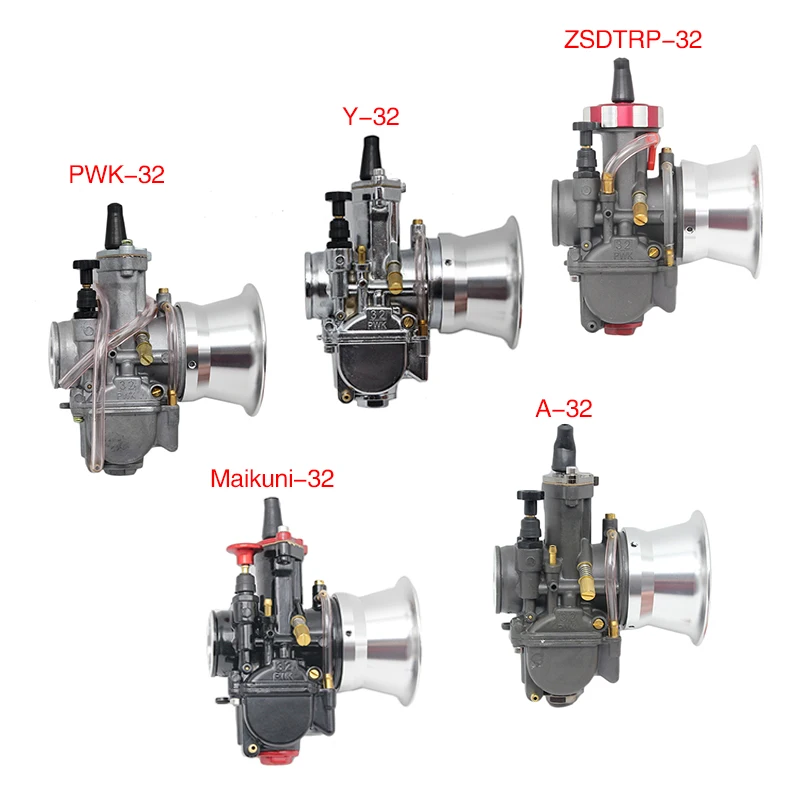 ZSDTRP 55 мм PWK KOSO 32 34 мм конкурентоспособный мото модифицированный карбюратор воздушный фильтр чашка ветра Рог Впускной алюминиевый сплав
