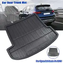 Автомобильный поддон для обуви подкладочный для грузов Задняя Крышка багажника матовый коврик подкладочный коврик напольный ковер грязевой нескользящий для hyundai Santa FE