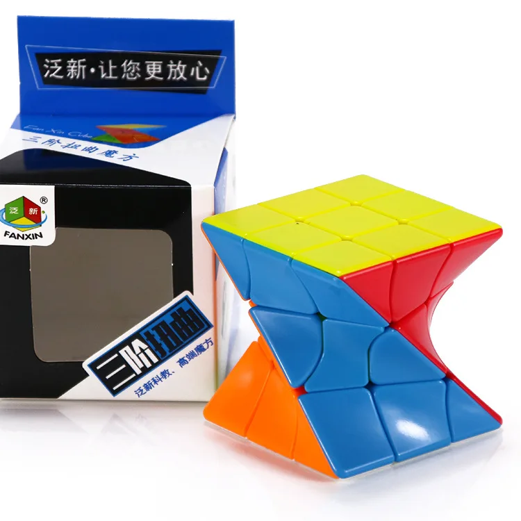 Fanxin Zcube Lefun 3x3 кручение волшебный куб цветной витой куб головоломка без наклеек Пазлы красочные Развивающие игрушки для детей