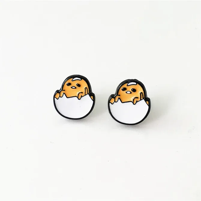 IVYYE Lazy Gudetama модная аниме Сережка с героями мультфильмов милые серьги-гвоздики с животными для женщин девочек детские ювелирные изделия подарок