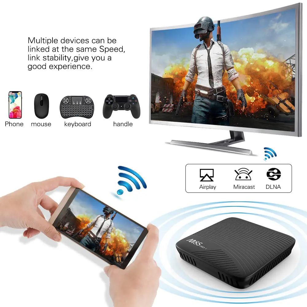 Голосовое управление Smart tv Box Android 7,1 Amlogic S912 Восьмиядерный 3 ГБ/16 ГБ 32 ГБ телеприставка двойной Wifi медиаплеер Mecool M8S PRO L