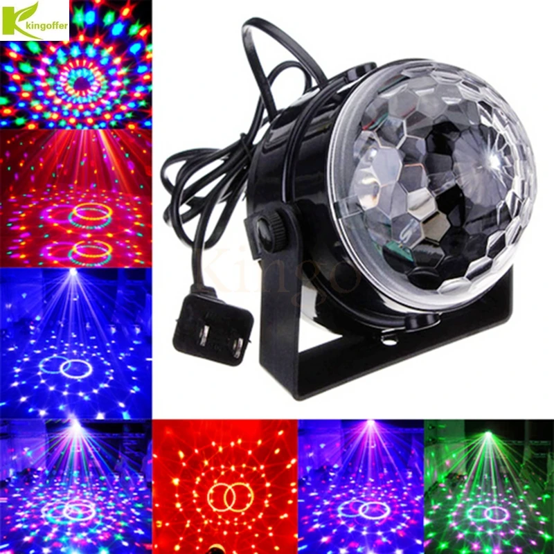 مصغرة 3 W RGB LED البلورة السحرية الكرة المرحلة تأثير الإضاءة مصباح حزب ديسكو نادي DJ مصباح بار تظهر 100- 240 V الاتحاد الأوروبي/الولايات المتحدة التو...