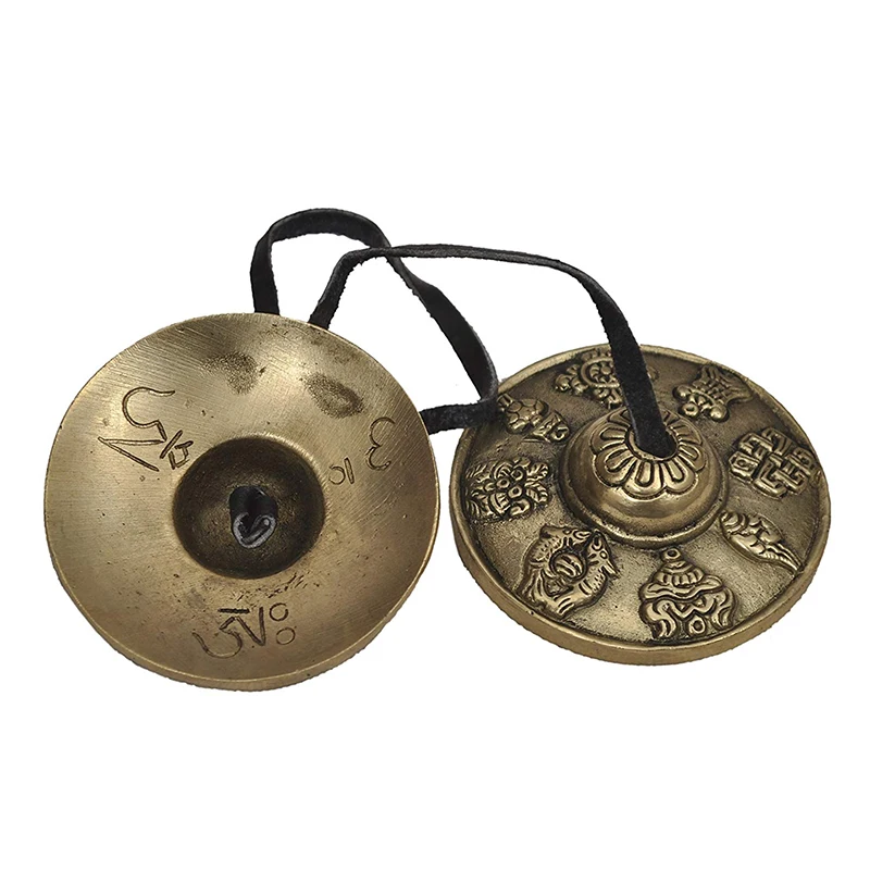 ФСТ-Тибетский Tingsha Cymbals-6,2 см-8 счастливых символов с тиснением