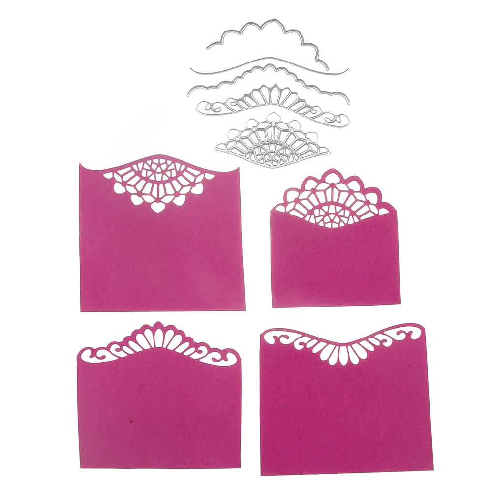 

5pcs Edge Lace Metal Cutting Dies Decor Cute Frame Scrapbooking Paper Craft Dies Cut Create Embossing Cards Stencils Dies