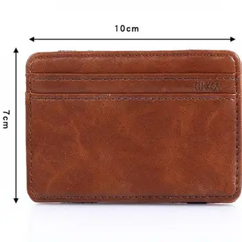 

Korean version of the PU magic wallet men's creative wallet wallet fashion color matching bank credit card package