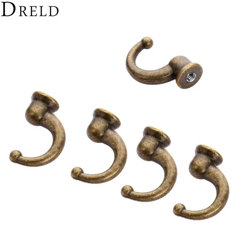 Старинная дверная вешалка DRELD 5 шт. крючки маленькая настенная для деревянной