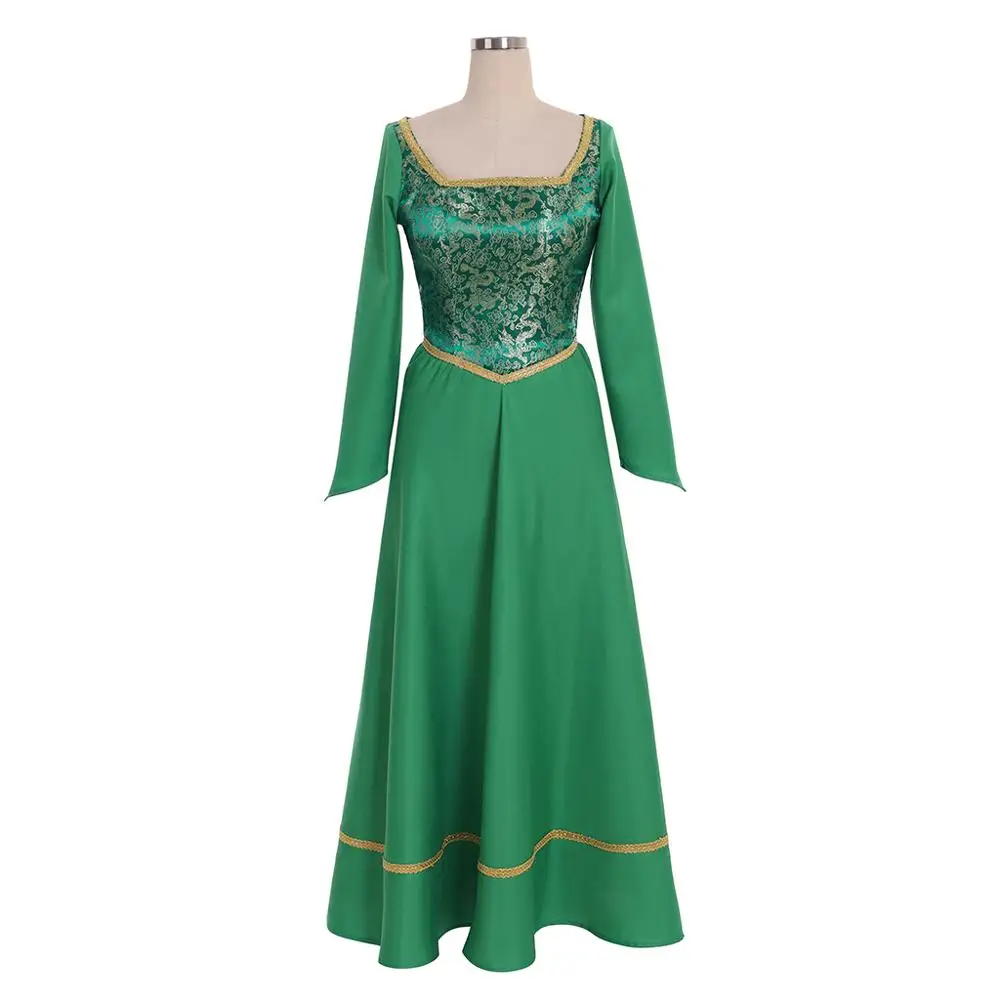 

Cosplaydiy Shrek Princess Fiona Cosplay Costume Dress Adult Halloween Carnival Green Dress Free Shipping L320