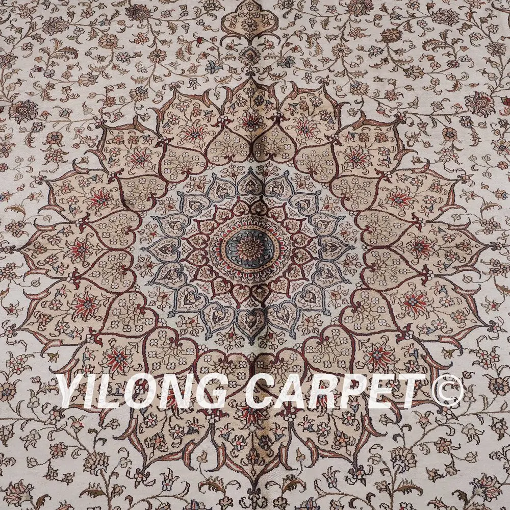 Yilong 9'x12' персидский шелковый ковер ручной работы Большой античный турецкий ковер ручной работы(ZW013M9x12