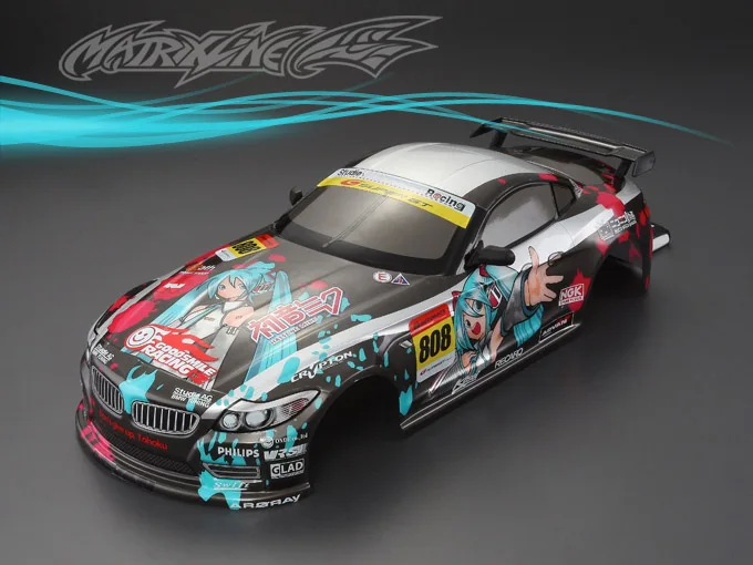 1 комплект Z4 Hatsune обезболивающий автомобиль PC drift RC корпус 190 мм ширина Прозрачная