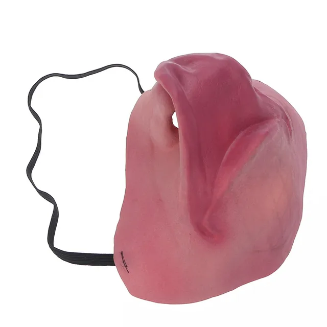 NICEMXAS Big Teeth Latex Mask for Movie Fancy Dress Masquerade Party Horror Creepy Elastic Band Half Face Masks Funny Costume