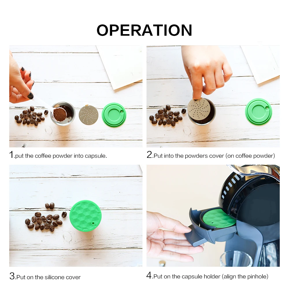 

1x Refillable Coffee Capsule Pod For Dolce Gusto Coffee Machine Filter Tools Kit Home Garden Supplies