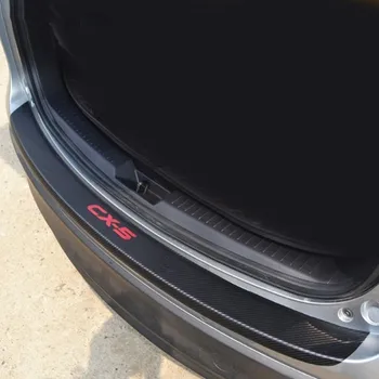 

Pu leather Stying After guard rear bumper guard Trunk carbon fiber plate car accessories For CX5 2012-2015