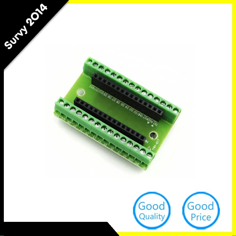 Nano Terminal Adapter for the Arduino Nano V3.0 AVR ATMEGA328P-AU DIY Nano Terminal Adapter for the Arduino Nano V3.0 AVR ATMEGA328P-AU DIY