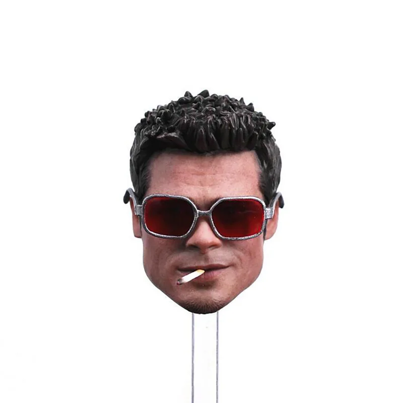 

1/6 Scale Boxing Club Brad Pitt War Damage Edition Send Glasses And Smoke Head Sculpt Headplay for 12" Action Figure Body