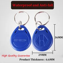10pcs EM4100 TK4100 125khz ID Keyfob RFID Tags Access Control Card Porta Chave Card Sticker Key Fob Token Ring Proximity C