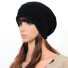 Лидер продаж, женская зимняя шапка, шапки, зимние шапки, мужская и женская шапка в сложенном виде, хип-хоп шапка, теплая мешковатая шерстяная вязаная шапка