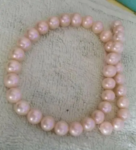 

Free Shipping >>>>> natural 11-12mm south seas baby pink pearl necklace 18inch 14K