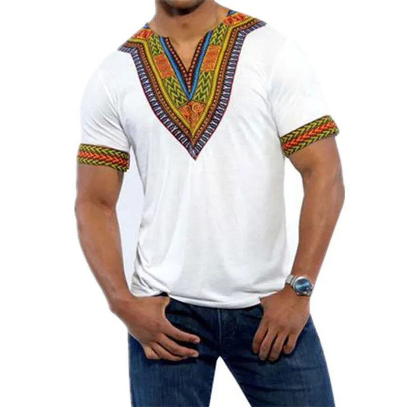 BAIBAZIN африканская одежда африканская Дашики традиционная длинная рубашка Дашики Мужская рубашка макси футболка Летняя мужская одежда мужская футболка
