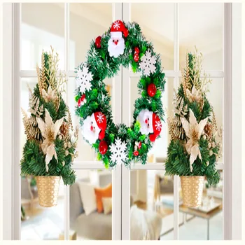 

Christmas wholesale decorations window Christmas decorations garlands door decorations hanging Free Shipping