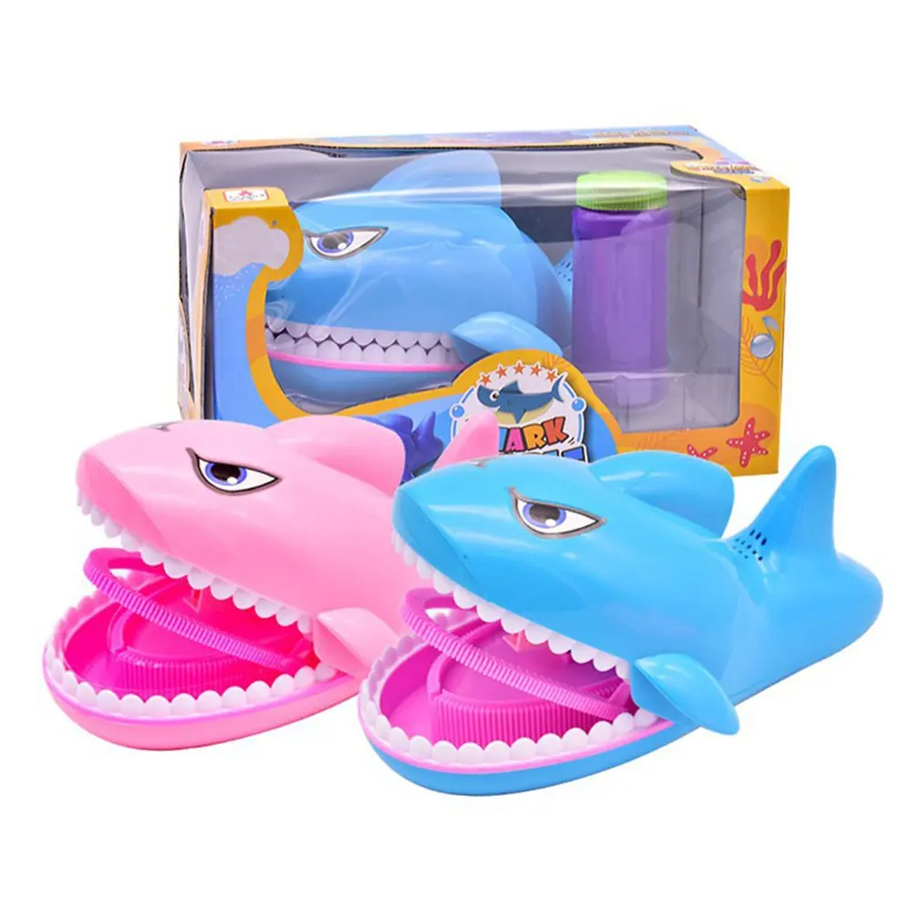 Electric shark bubble machine children's automatic light music bubble