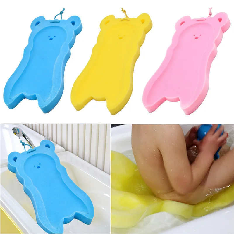 3 Colors Baby Kids Bath Sponge Mat Newborn Anti slip Sponge Foam Pad
