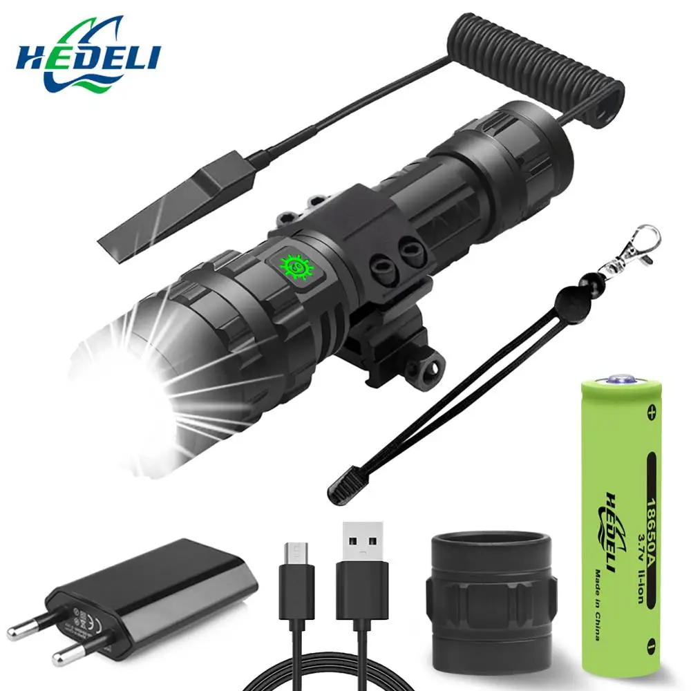 

60000 lumens most powerful led tactical flashlight usb torch light rechargeable hunting flashlight led cree xml l2 hand lamp