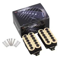 Yibuy Double Coil Humbucker Электрогитары Средства ухода за кожей Шеи мост Пикап Керамика магниты