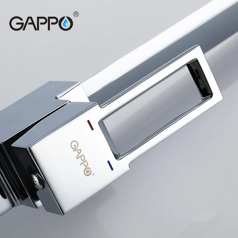 Gappo Серебряный смеситель для раковины, высокий кран, фильтр для раковины, кран для питьевой воды, смеситель для воды, аксессуары robinet cuisine g4040
