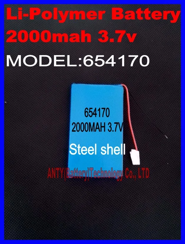  Free Shipping 50pcs/Lot Lithium Polymer Battery 3.7v 2000mah Lipo Battery 3.7v with BMS for Tablet PC Li Polymer Battery 3.7v 