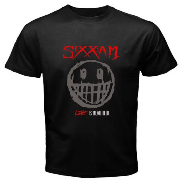 New Nikki Sixx Sixx Am Motley Crue Bad Boy Men's Black T shirt Size S ...