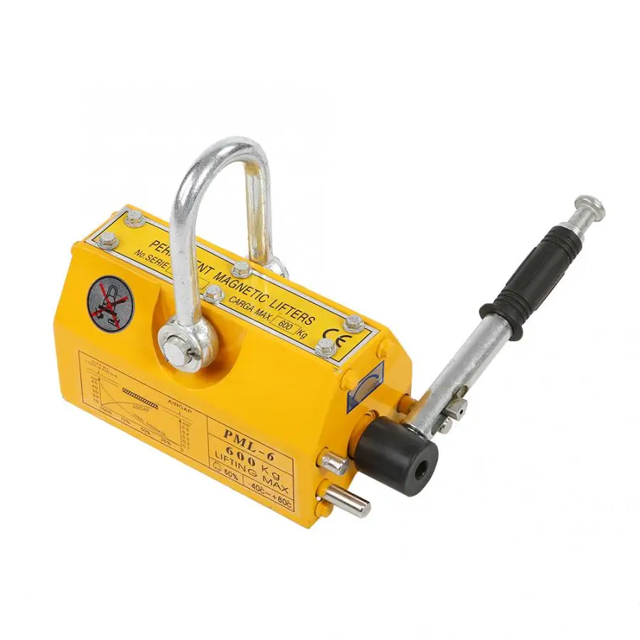 

600KG Steel Permanent Magnetic Lifter Heavy Duty Crane Hoist Lifting Magnet