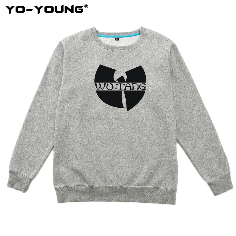 Yo-Young Steetwear Толстовка флисовый свитшот с логотипом Wutang Clan, повседневные уличные толстовки унисекс