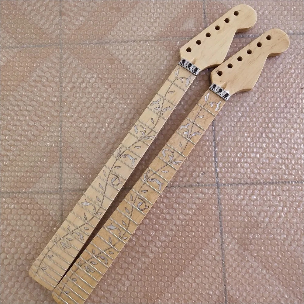2pcs New Maple 22 Fret Guitar Neck For ST Stratocaster style Floyd rose