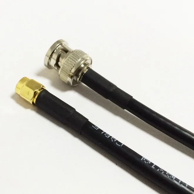 SMA штекер BNC штекер разъем RG58 кабель переходник для пигтейлов/проводов 50 см 2" /100 см цена