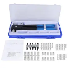 86 шт./компл. M3-M8 Клепка Резьбовая Аклепочник Резьбовой Заклепки Резьбовые Набор Заклепка Гайки Резьбовые Вставки и Заклепки Инструмент Клепки комплект