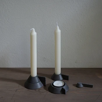 

Cement candlestick a set of silicone mold candlelight dinner concrete candle holder mold plaster home furnishings mold