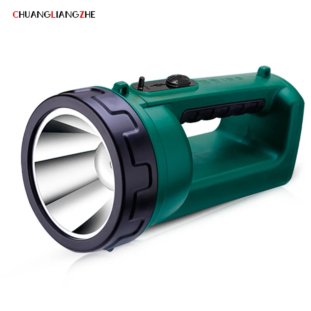

CHUANGLIANGZHE Portable Searchlight LED Flashlight Rechargeable Outdoor Lighting Waterproof Headlamp with Batteries Luminarias
