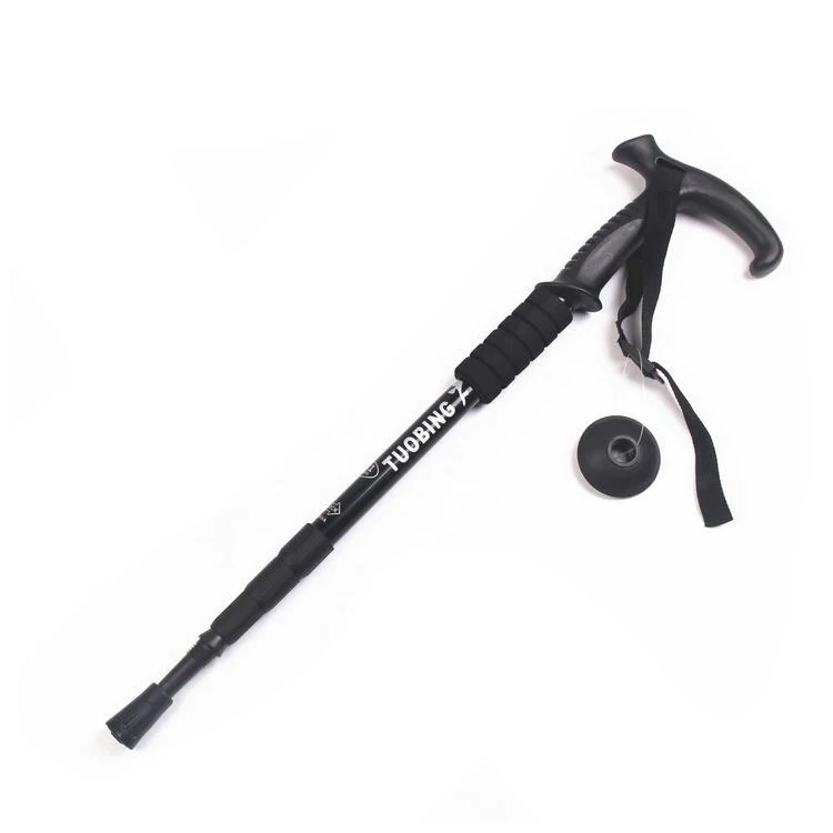 4-section Telescopic Extending Adjustable Trekking Poles Hiking Stick Walking Cane Climbing Trekking outdoor travel accessories