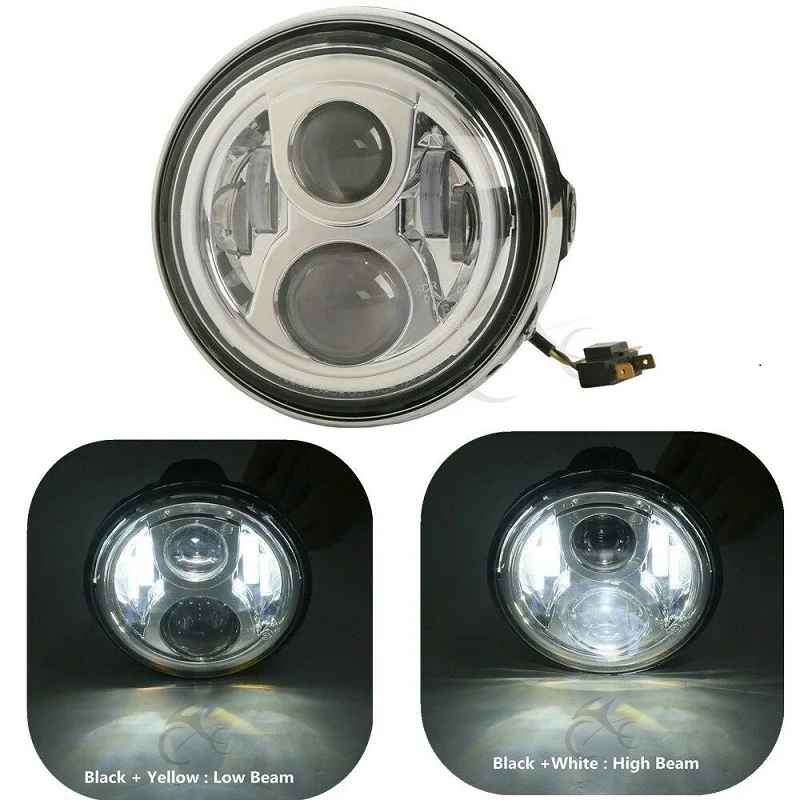 

Motorcycle 7" Round LED Headlight Lamp Assembly For Honda CB 400 500 1300 Hornet 250 600 900 VTR 250