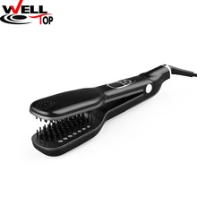 Hot Selling Professional Steam Hair Straightener Brush Fast Hair Straightener Comb Electric Steam Hair Straightener