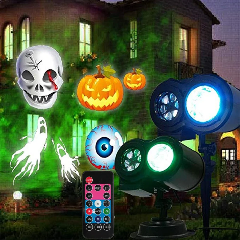 

Led Outdoor Christmas Lights Waterproof Double Tube Card Projection Light Lawn Landscape Spotlight Garden Holiday Decorations